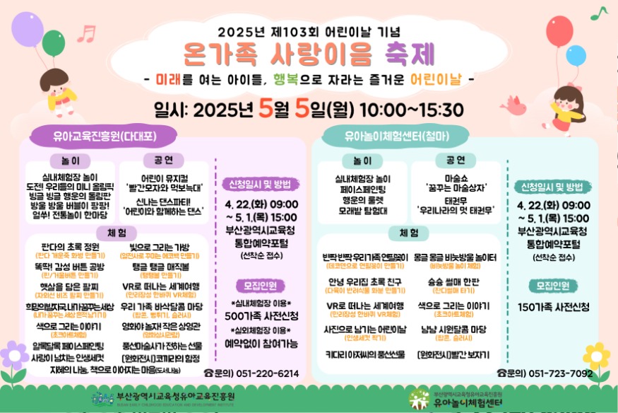 20250421 부산유아교육진흥원, 어린이날 맞아‘온가족 사랑이음 축제’개최_붙임.jpg